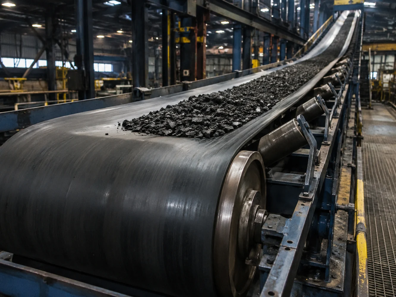 Industrial conveyor belt system